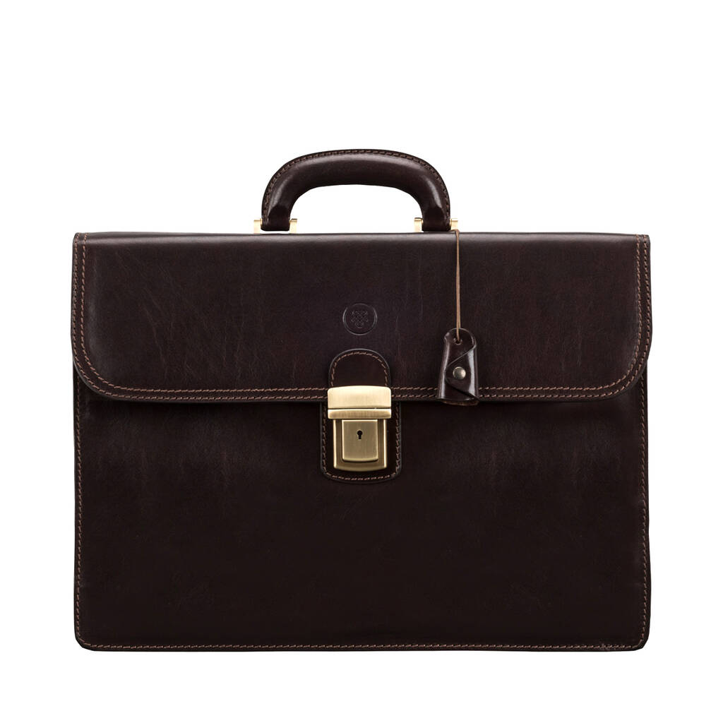 Classic Italian Leather Men's Briefcase 'Paolo3' By Maxwell Scott Bags