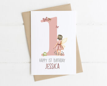 Personalised Children's Birthday Card Blush Fairy, 3 of 7