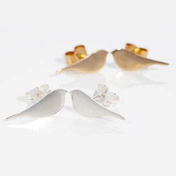 Silver Bird Stud Earrings, 2 of 7