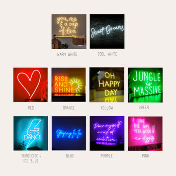 Personalised Year Neon Sign Light, 2 of 12