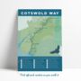 Cotswold Way Map Art Print With Tick List, thumbnail 4 of 8