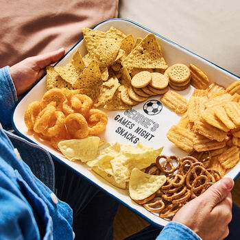 Football Gift Personalised Games Night Snack Tray, 4 of 5