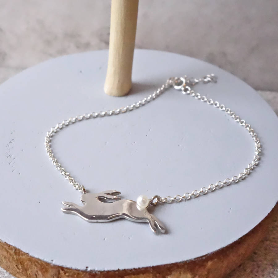 Sterling Silver Rabbit Bracelet By Eve Fox Notonthehighstreet Sterling Silver Rabbit Bracelet
