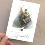 Sympathy Dried Flower Bouquet Card, thumbnail 1 of 10