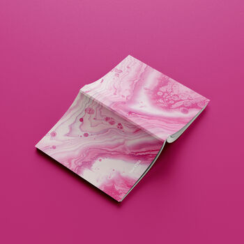 Personalised Custom Name Marble Pink A5 Notebook, 3 of 5