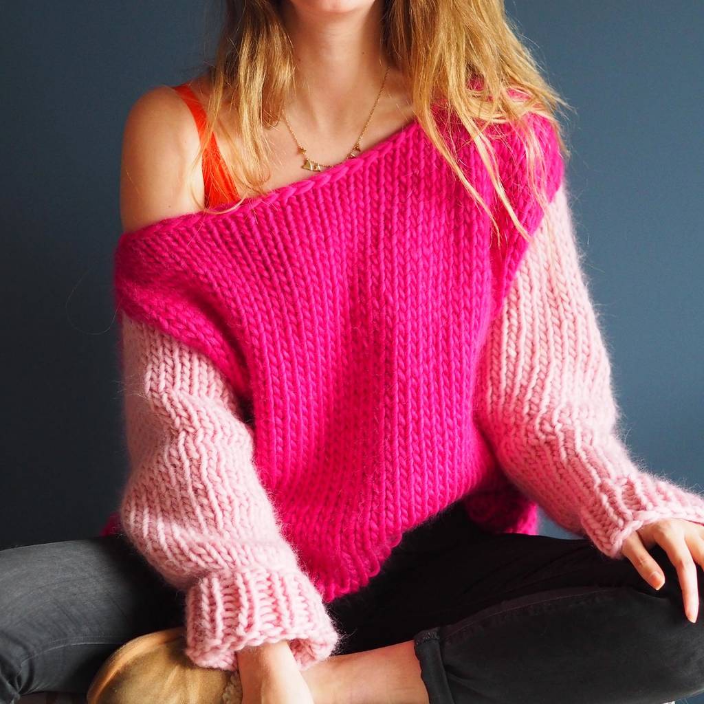 Knit Your Own Beginners Boatneck Jumper Kit By Lauren Aston Designs ...