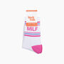 Milf Organic Cotton Sports Socks In White, thumbnail 4 of 4