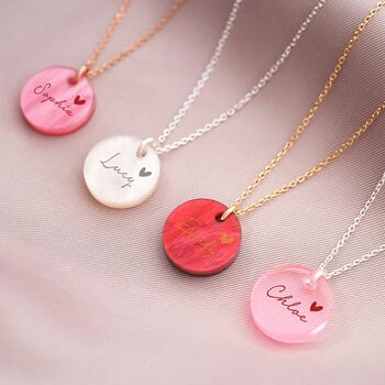 Personalised Acrylic Disc Name Necklace, 3 of 12