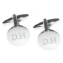 Monogrammed Round Cufflinks, thumbnail 3 of 12