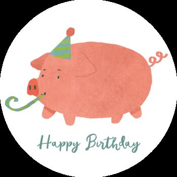 Pig Birthday Lollipop, 2 of 3