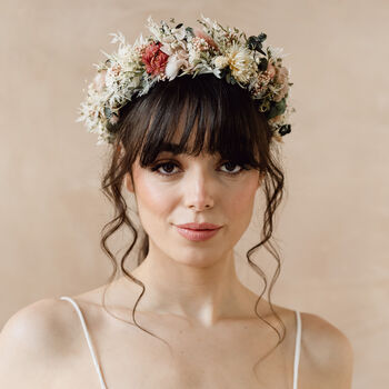 Arizona Bridal Dried Flower Crown Wedding Headband, 3 of 5