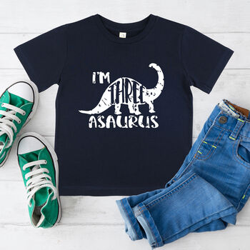 Children's Age Three Dinosaur T Shirt, Assorted Colours, 2 of 4