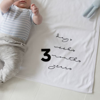 Personalised Baby Milestone Blanket, 4 of 8
