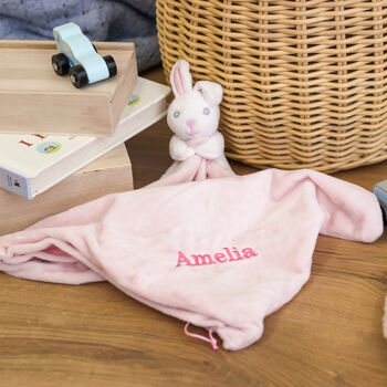 Personalised Rabbit Blanket Gift For New Baby, 2 of 6