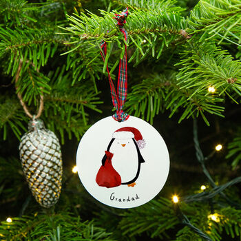 Personalised Penguin Christmas Tree Decoration, 4 of 12