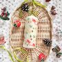 Hand Painted Christmas Ribbon Garland Pillar Candle, thumbnail 1 of 3