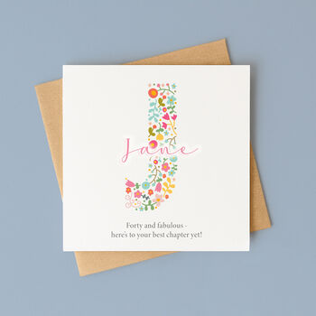 Personalised Birthday Initial Card – Any Letter, 3 of 8