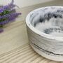 Grey Marbled Wide Smooth Storage Pot With Lid, thumbnail 6 of 7