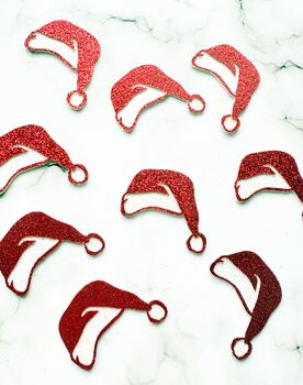 16 X Santa Hat Christmas Confetti, Table Scatter, Decorations, Festive Decor, 4 of 5