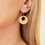 Yellow And White Circular Earrings, thumbnail 4 of 6