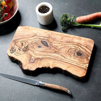 Personalised Olive Wood Cheeseboard Anniversary Gift, 3 of 9