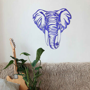Majestic Wooden Elephant Portrait Art For Home Walls, 10 of 12