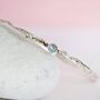 Sterling Silver Organic Blue Opal And Topaz Bangle, thumbnail 4 of 9