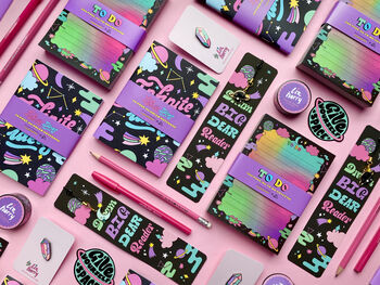 Celestial Space Illustrated Cotton Pencil Case, 10 of 12