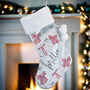 Personalised Pink Bow Christmas Stocking, thumbnail 3 of 4