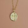 Medieval Cross Engraved Coin Necklace, thumbnail 3 of 4