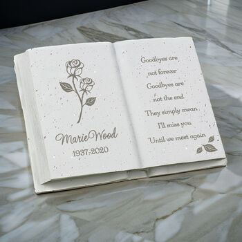 Personalised Rose Memorial Book, 2 of 4