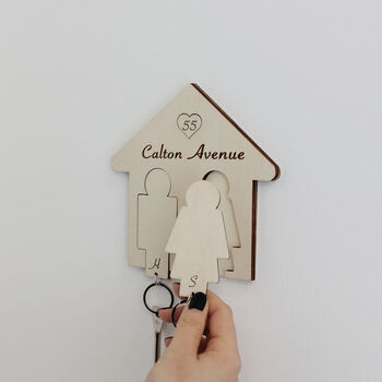 New Home New Adventure Wooden Key Holder, 2 of 3