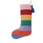 Personalised Rainbow Stripe Hook Christmas Stocking, thumbnail 2 of 3