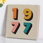 Personalised Milestone Birthday Birth Year Keepsake Tile, thumbnail 3 of 4