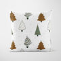 Christmas Trees Green And Gold Cushion, thumbnail 3 of 4