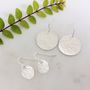 Silver Hammered Disc Earrings, thumbnail 1 of 5