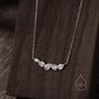 Droplet Cluster Pendant Necklace In Sterling Silver, thumbnail 3 of 10