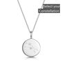 Engraved Sterling Silver Zodiac Constellation Necklace, thumbnail 1 of 9