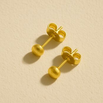 Pearl Nugget Solid Gold Studs, 2 of 5