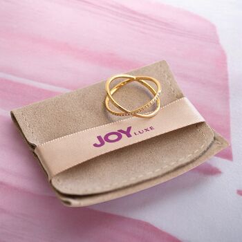 Gold Plated Kiss Ring A Sparkling Symbol Of Love, 3 of 3