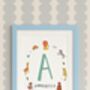 Personalised Alphabet Initial A4 Wall Art Print, thumbnail 1 of 2