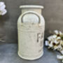 White Metal Milk Churn Vase – Round Decorative, thumbnail 3 of 12