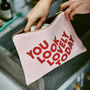 'You Look Lovely Today' Blush Pink Pouch, thumbnail 2 of 11