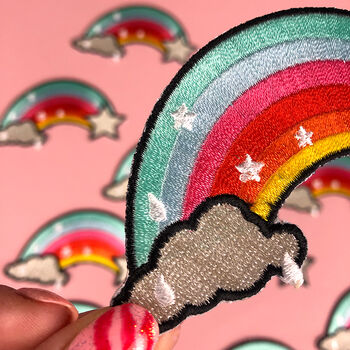 Embroidered Rainbow Iron On Patch, 2 of 4
