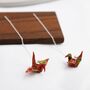 Japanese Paper Origami Crane Ear Threaders, thumbnail 7 of 11