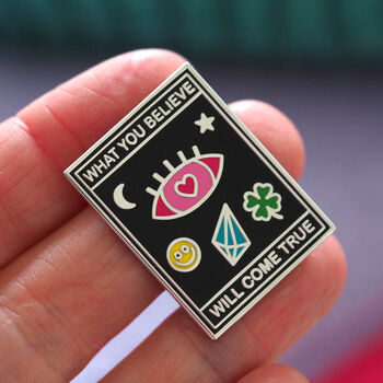 Tarot Card Belief Enamel Pin, 6 of 12