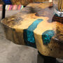 Aqua Resin And Tamarind Wood Coffee Table, thumbnail 4 of 6