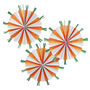 Easter Carrot Shaped Party Fan Decorations Three Pack, thumbnail 2 of 3