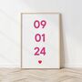 Personalised Special Date Framed Print, thumbnail 3 of 9