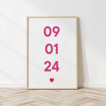Personalised Special Date Framed Print, 3 of 9